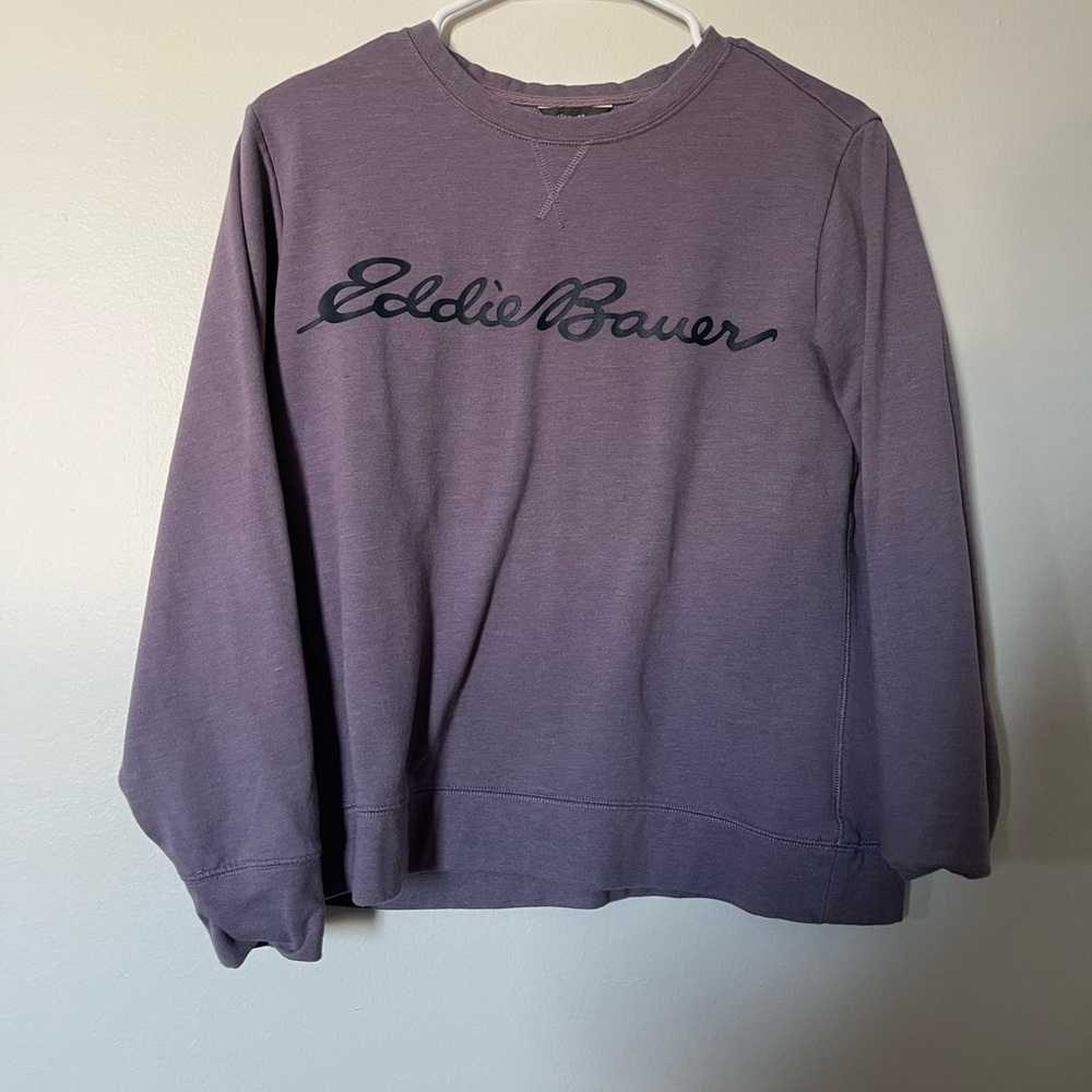 Eddie Bauer Mauve Crewneck Sweatshirt with Script Logo